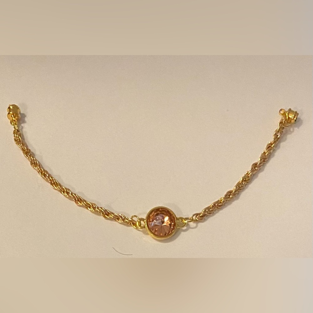 Swarovski Rose Peach Rivoli Crystal bracelet NEW